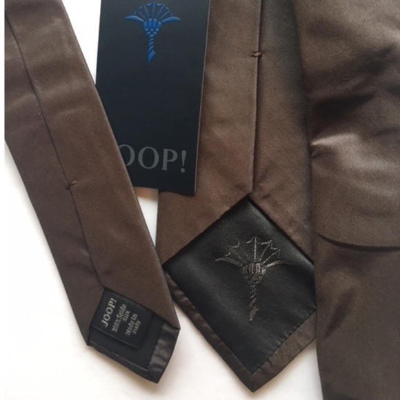 Joop! 100% Silk Neck Tie Necktie Made in Italy Sheen Embossed Monogrammed NWT - Picture 1 of 6